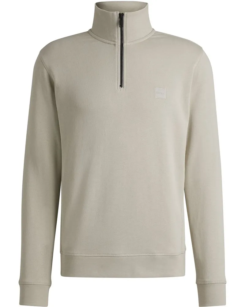 HUGO BOSS Zetrust Halfzip Pullover Hellbeige Beige
