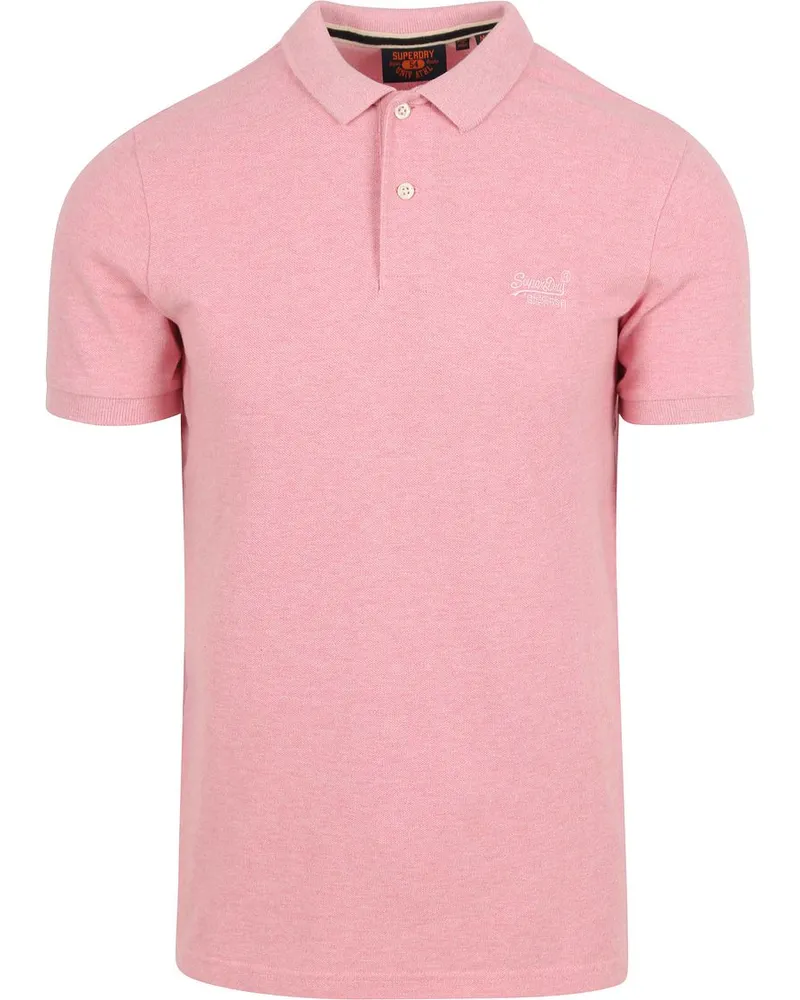 Superdry. Classic Poloshirt Melange Rosa Pink