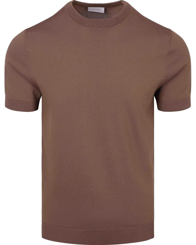 Suitable Knitted T-Shirt Wake Tabacco Braun