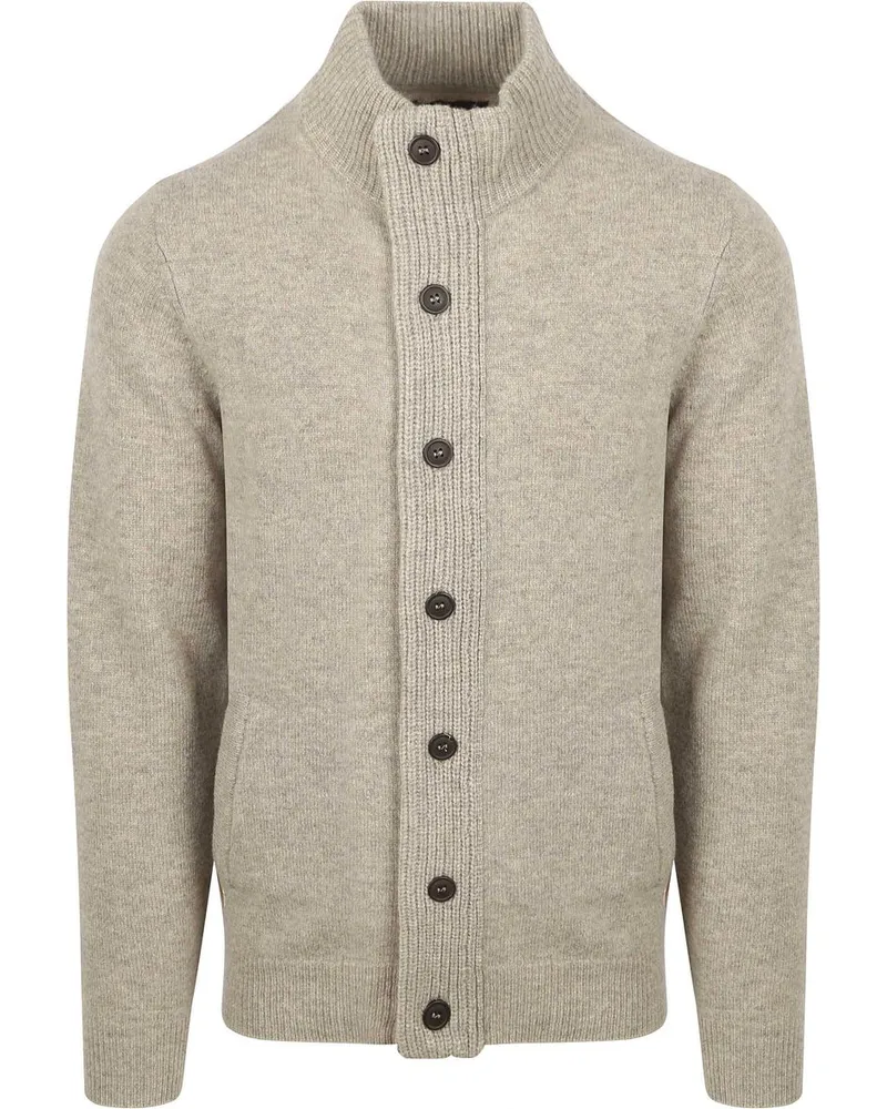 Barbour Zip Pull Wool Greige Beige