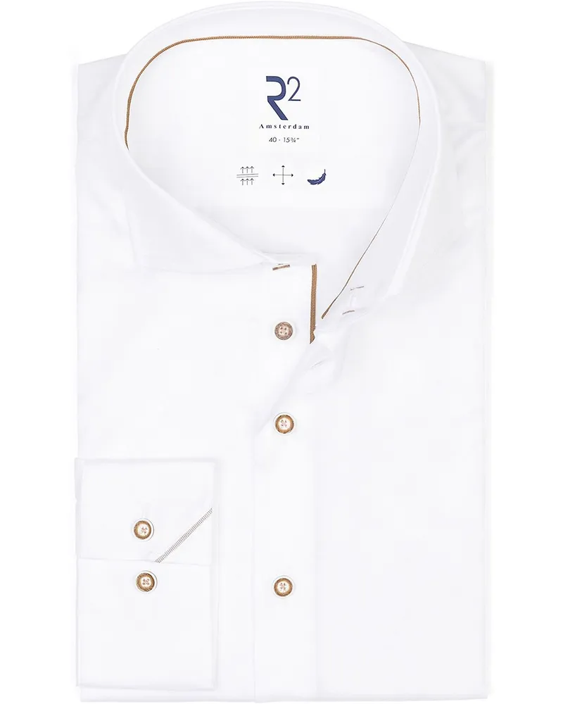 R2 Amsterdam R2 Hemd Twill Weiß Weiß