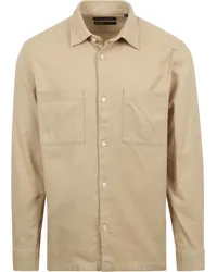 Marc O'Polo Flanell Twill Hemd Beige Beige