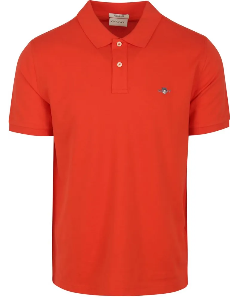 Gant Shield Piqué Poloshirt Rot Rot