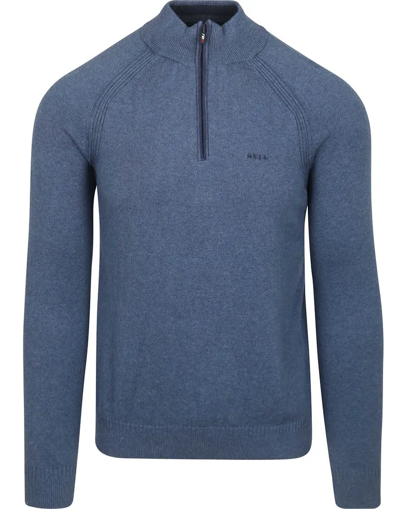 New Zealand Auckland NZA) Half Zip Pullover Clive Blau Blau