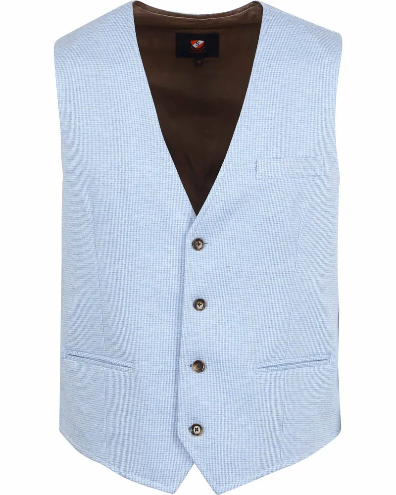 Suitable Weste Gris Blau Hellblau