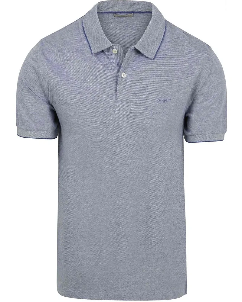 Gant 2Tone Piqué Poloshirt Blau Blau