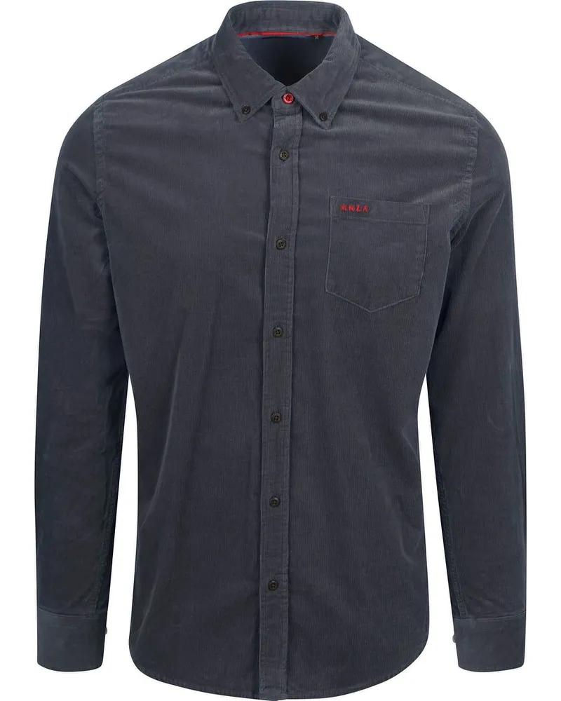 New Zealand Auckland NZA) Hemd Omar Fine Corduroy Navy Dunkelblau