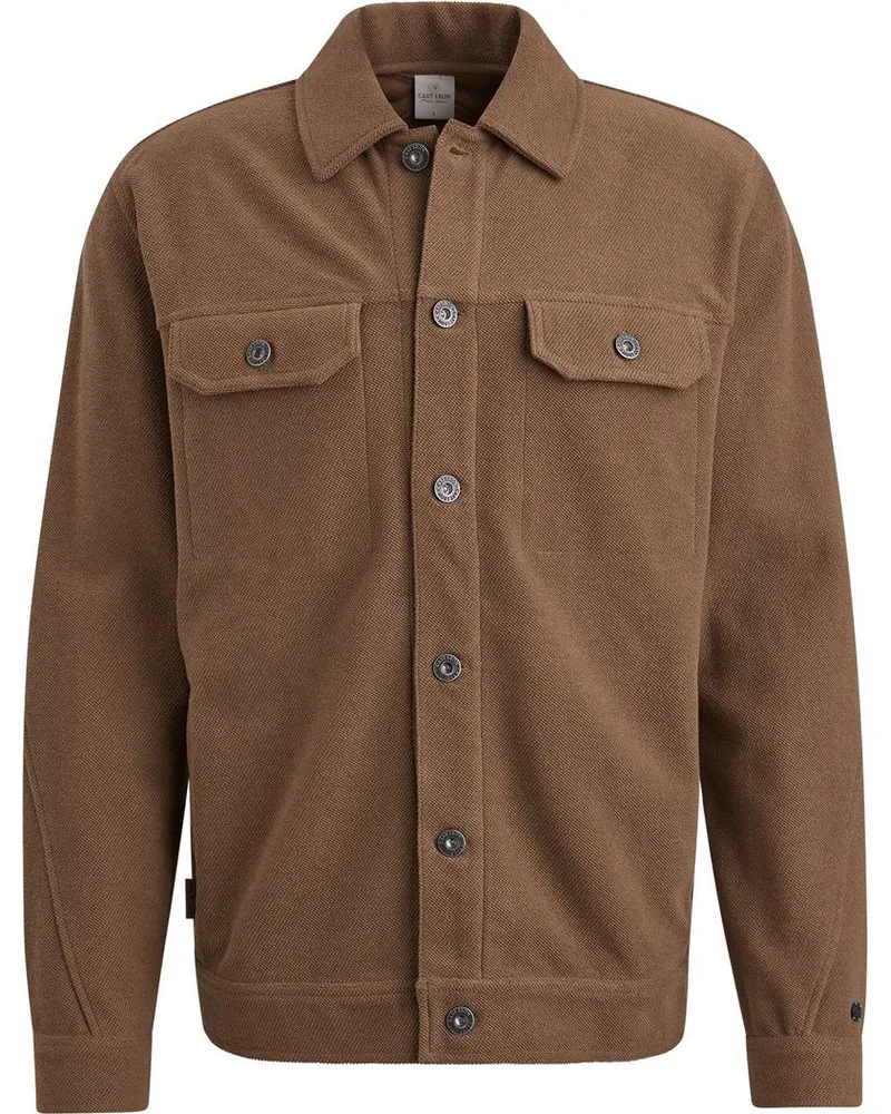 Cast Iron Overshirt Twill Jersey Braun Braun