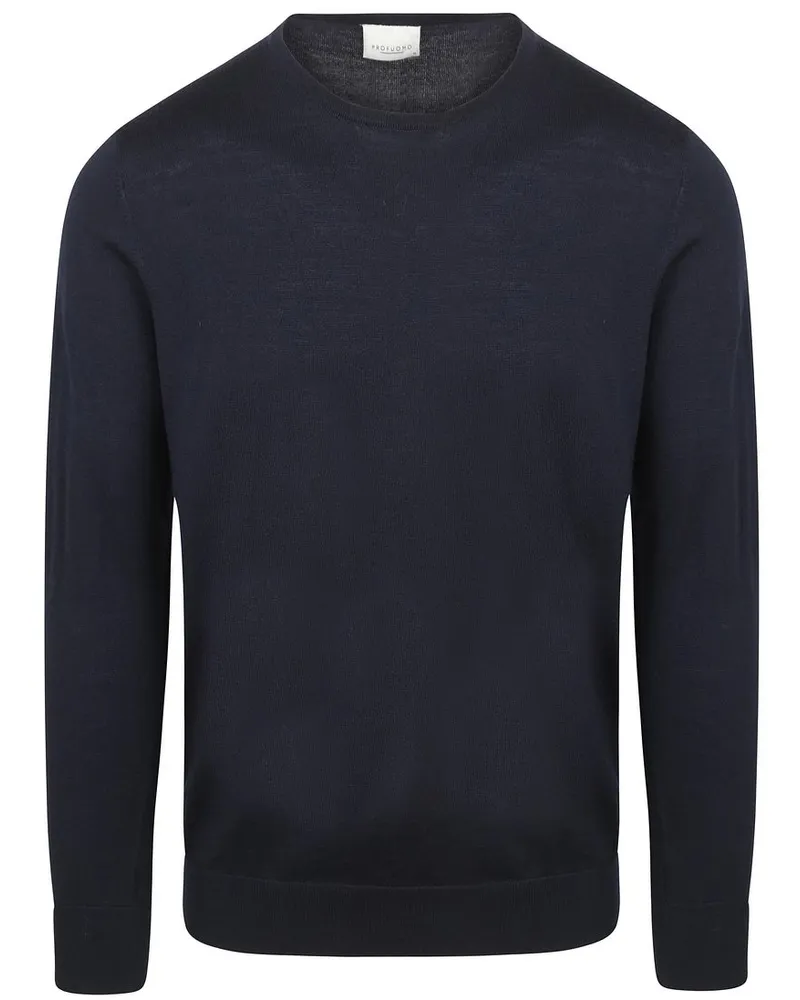 Profuomo Pullover Merinowolle Navy Dunkelblau