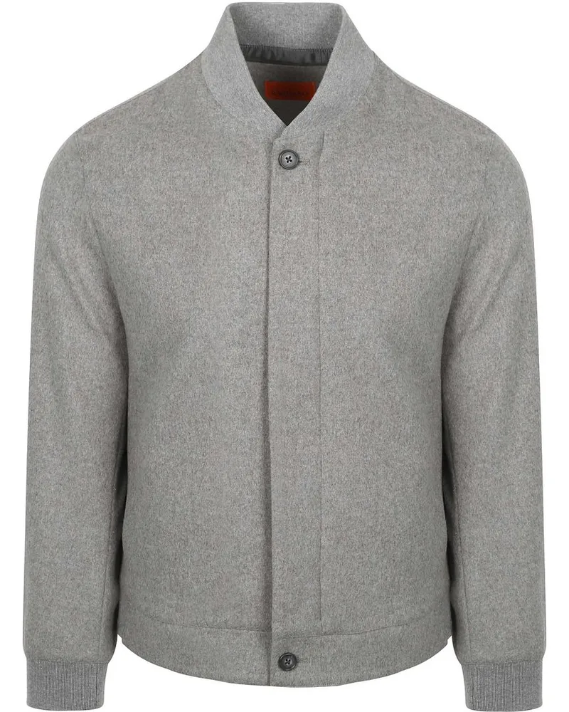 Suitable Bomberjacke Flanell Grau Regular Fit Grau