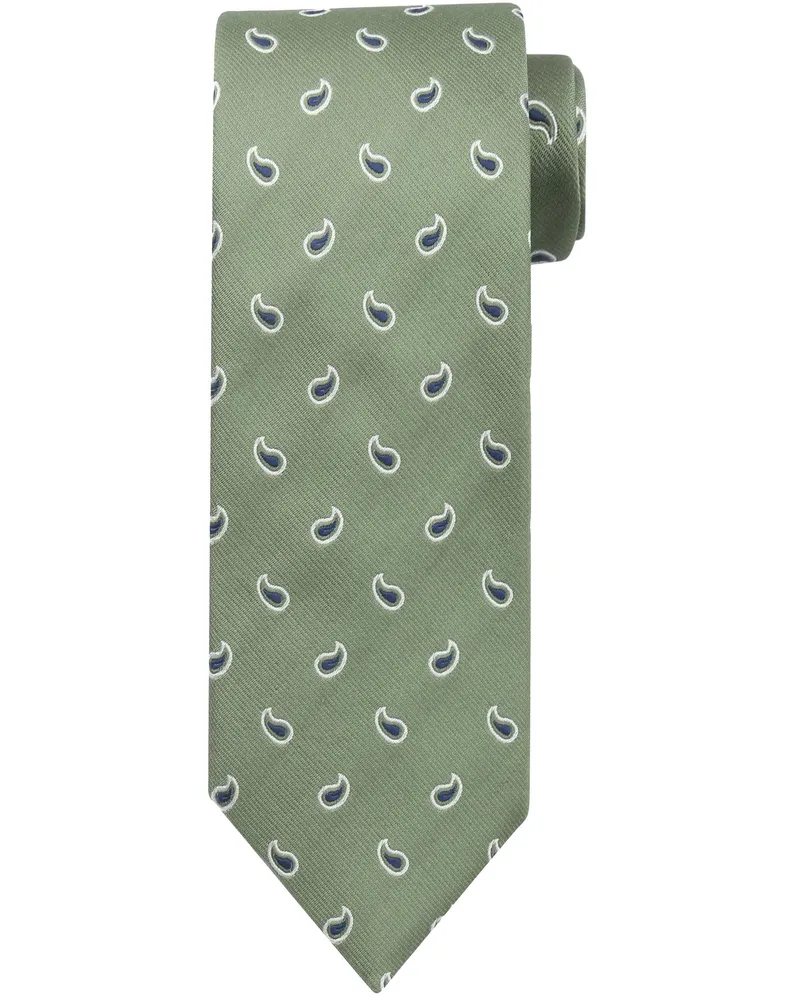 Suitable Krawatte Seide Paisley Grün Grün