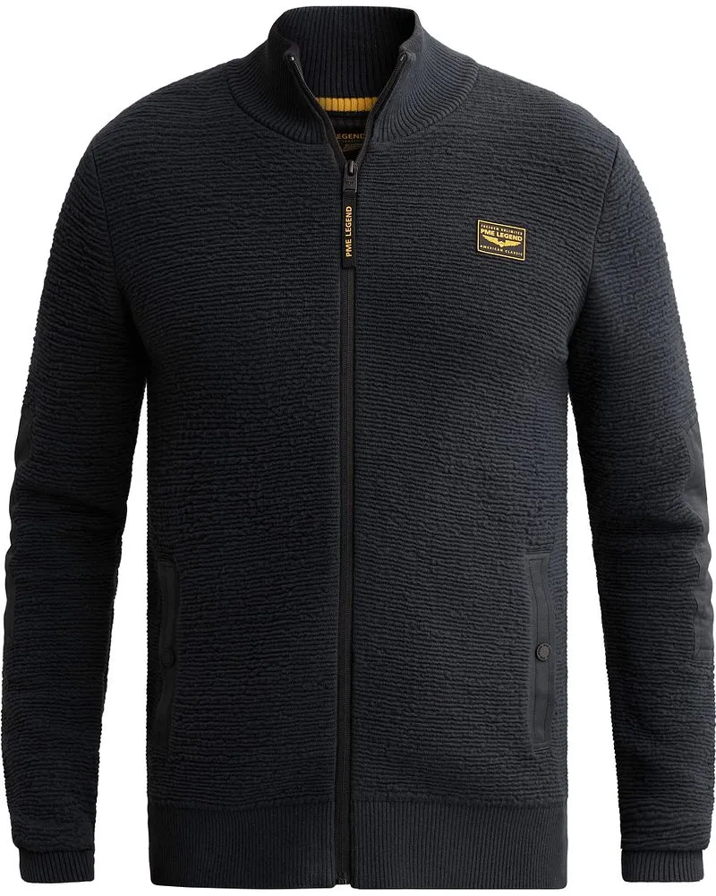 PME Legend Jacquard Strickjacke Salute Dunkelblau