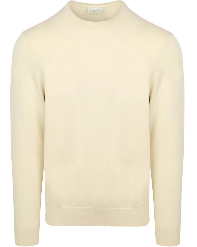 Profuomo Pullover Luxury Off White Wollweiß