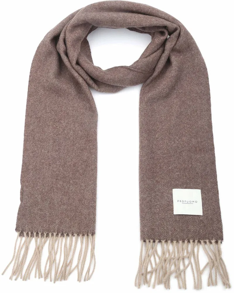Profuomo Schal Lammwolle Brown Multicolour