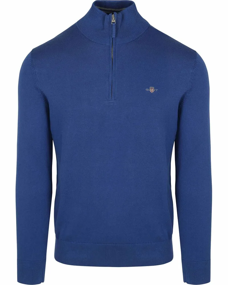 Gant Half Zip Pullover Mid Blau Blau