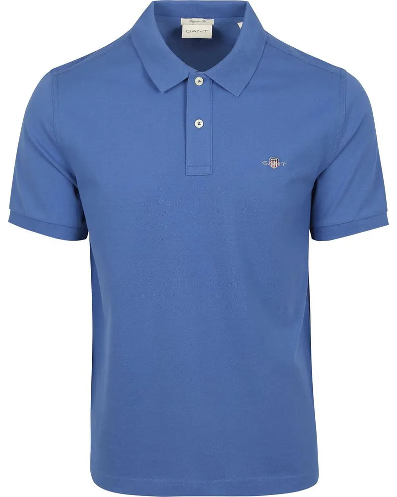 Gant Shield Piqué Poloshirt Kobaltblau Dunkelblau