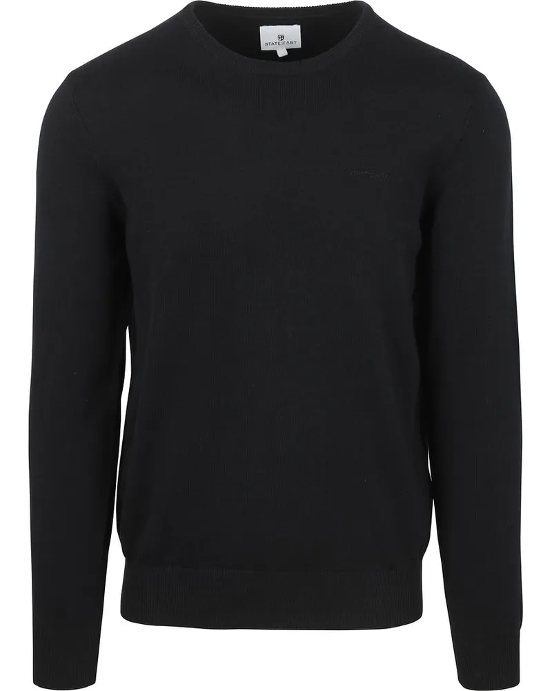 State of Art Pullover mit Rundhalsausschnitt Navy Blau