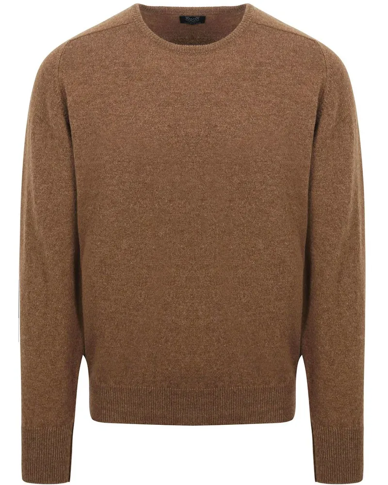 William Lockie Pullover Lammwolle Driftwood Braun