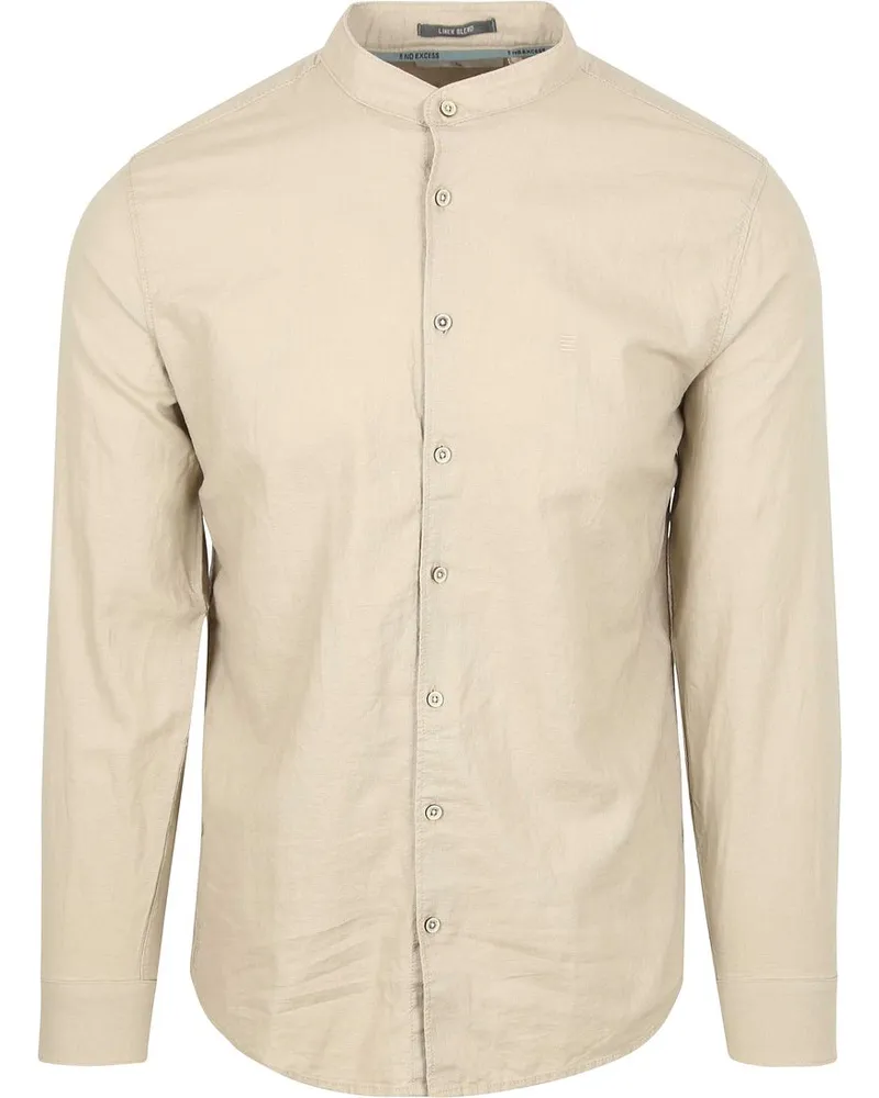 No Excess Hemd Leinen Blend Beige Beige