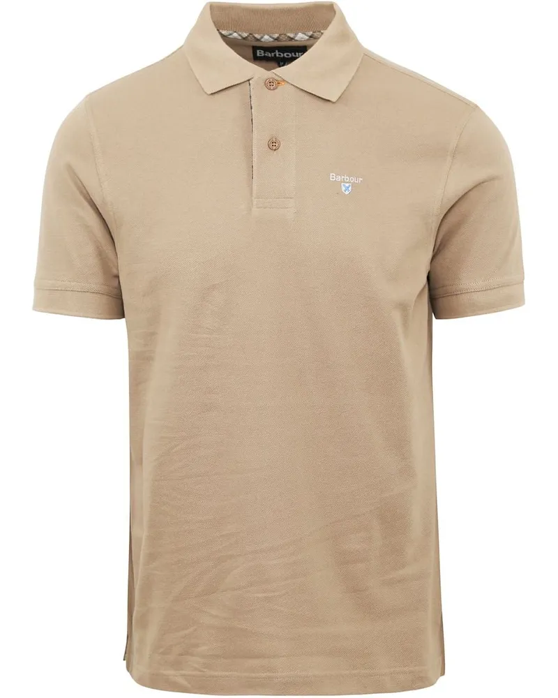 Barbour Tartan Pique Poloshirt Beige Beige
