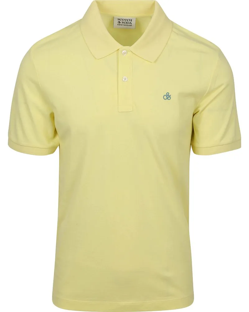 Scotch&Soda Core Piqué Poloshirt Gelb Gelb