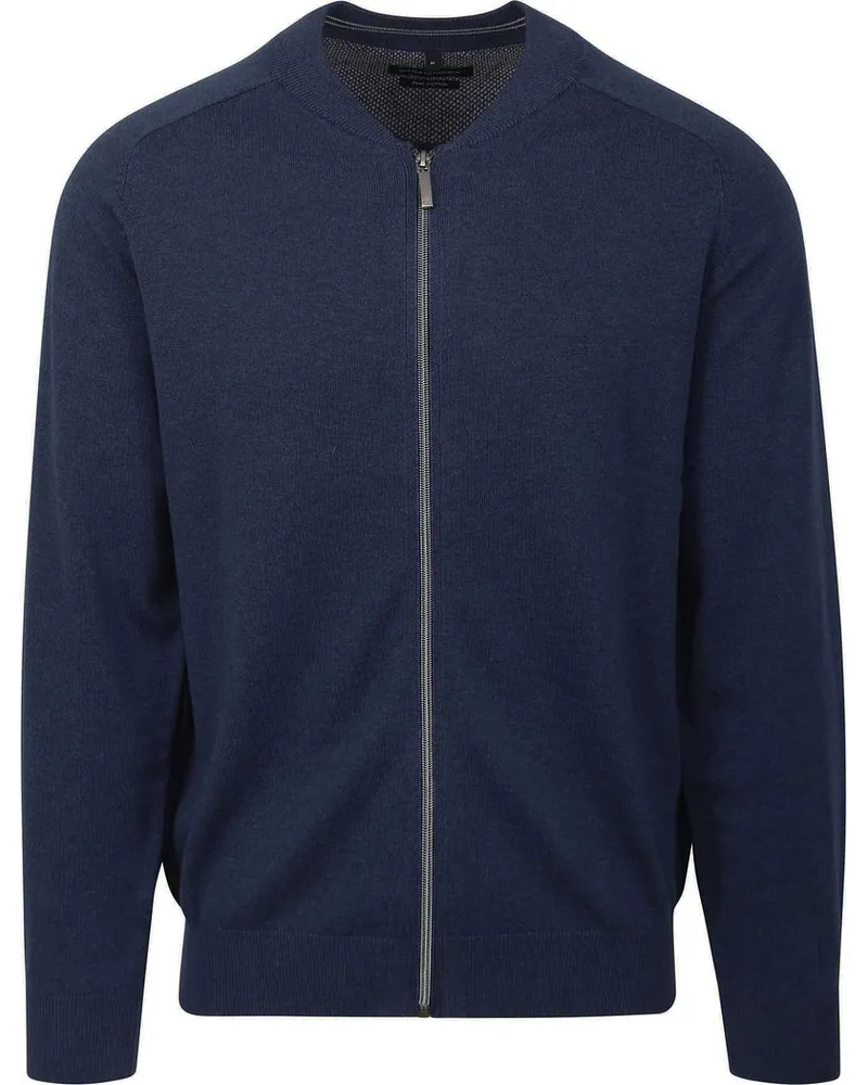CasaModa Strickjacke Zip Navy Blau