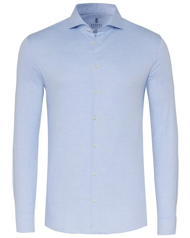 DESOTO Essential Hemd Hai Piqué Hellblau Hellblau