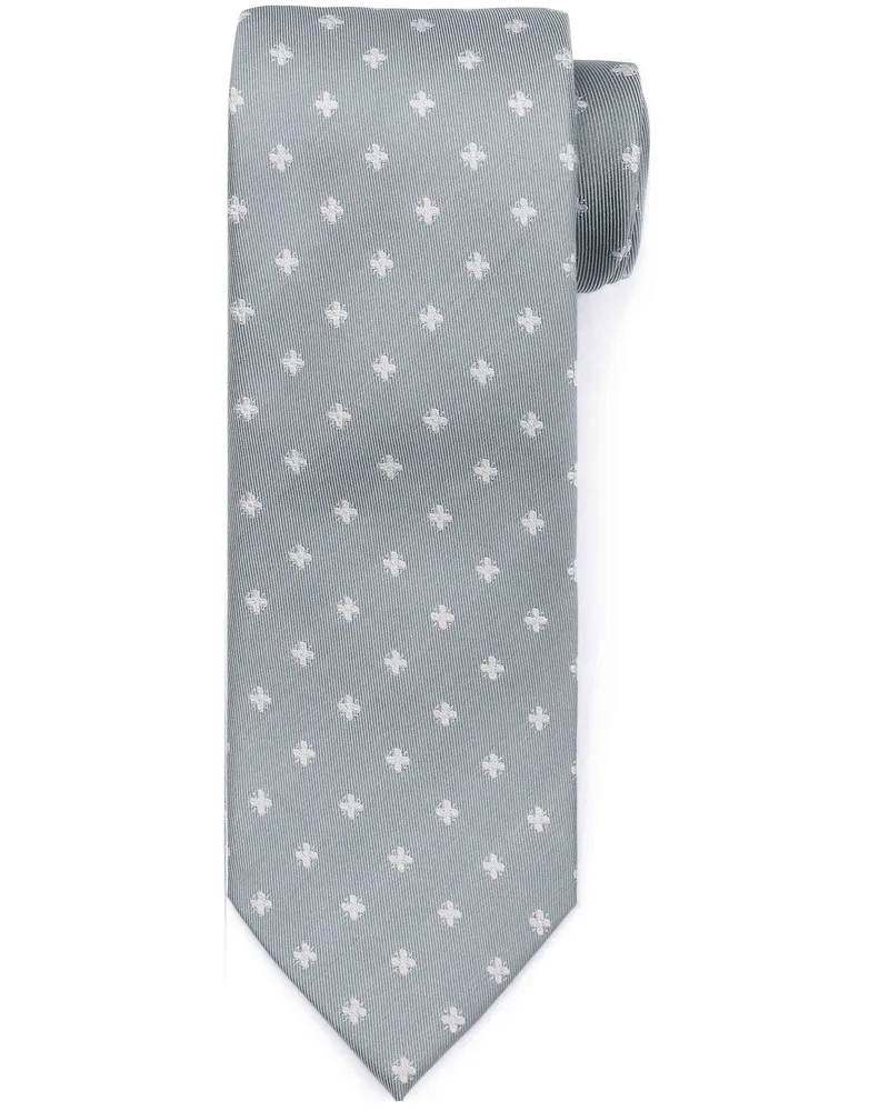 Suitable Seide Krawatte Hellgrün Weiß