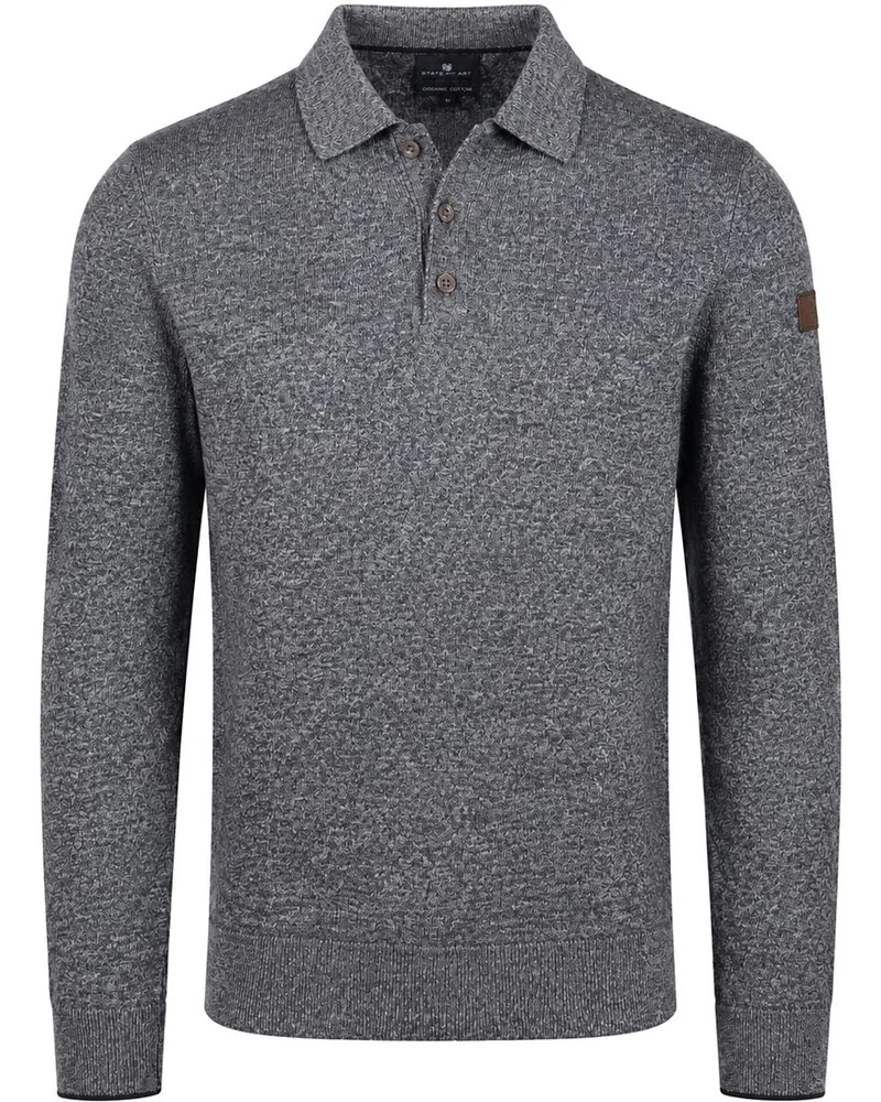 State of Art Pullover Polokragen Navy Dunkelblau