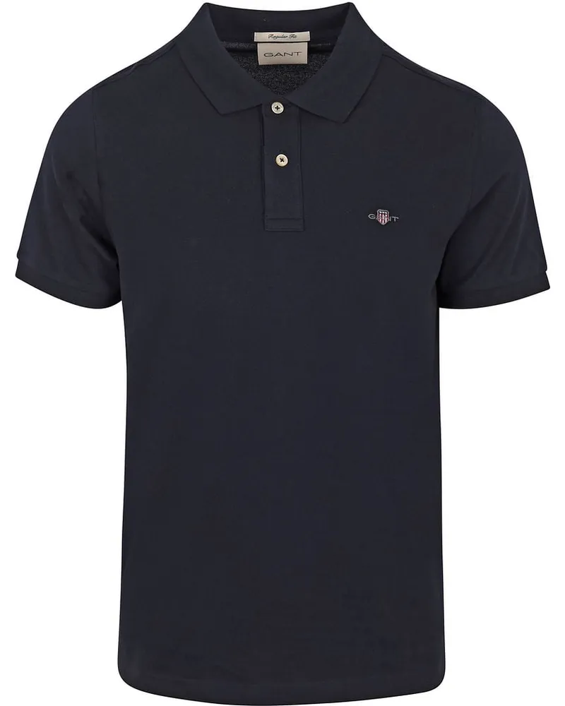 Gant Shield Piqué Poloshirt Kobaltblau Dunkelblau
