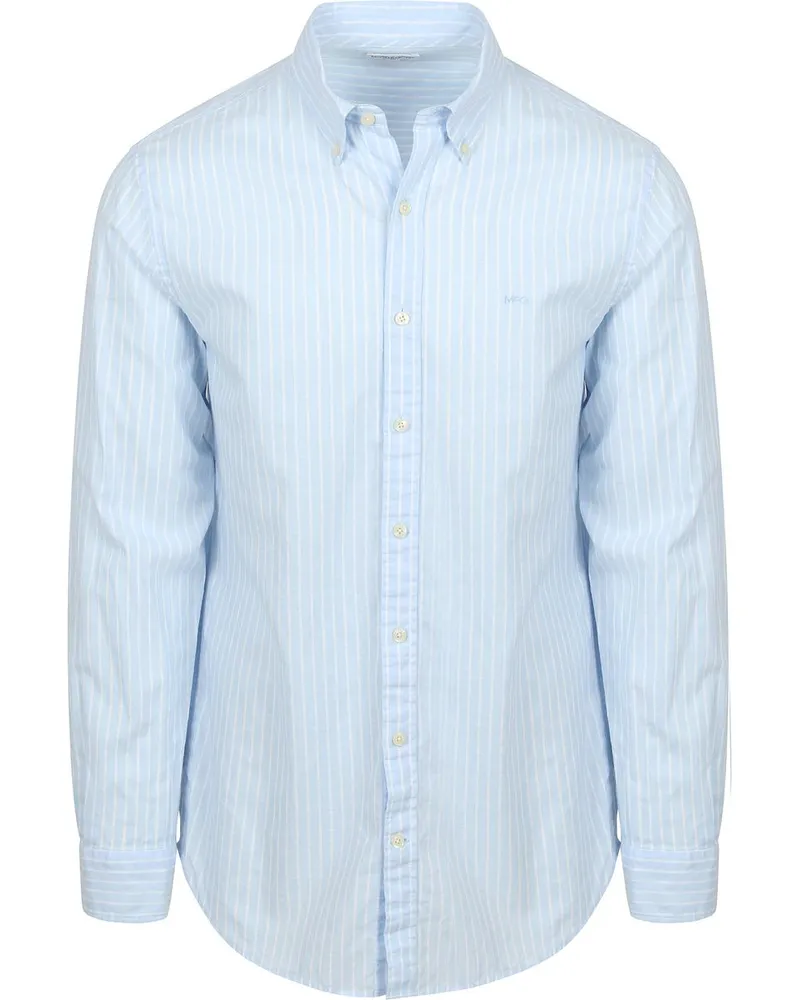 McGregor Hemd Cotton Linen Streifen Hellblau Hellblau
