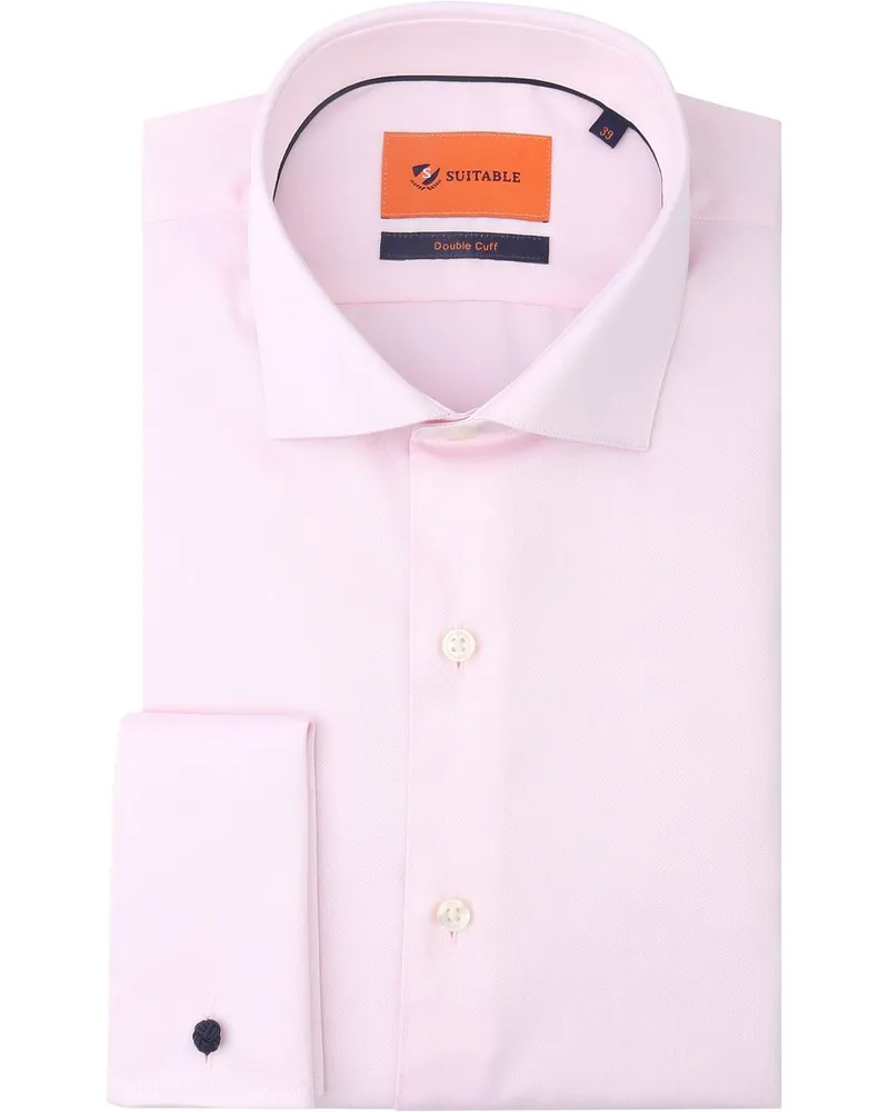 Suitable Hemd Doppelte Manschette Rosa Pink