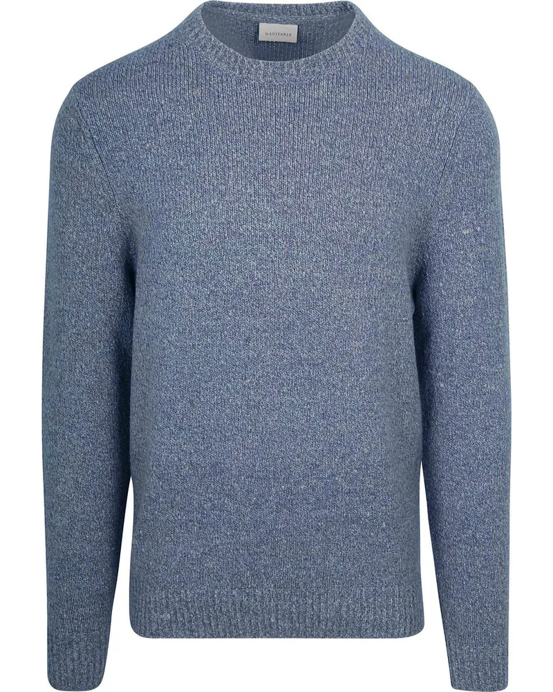 Suitable Pullover Boiled Wool Blau Blau