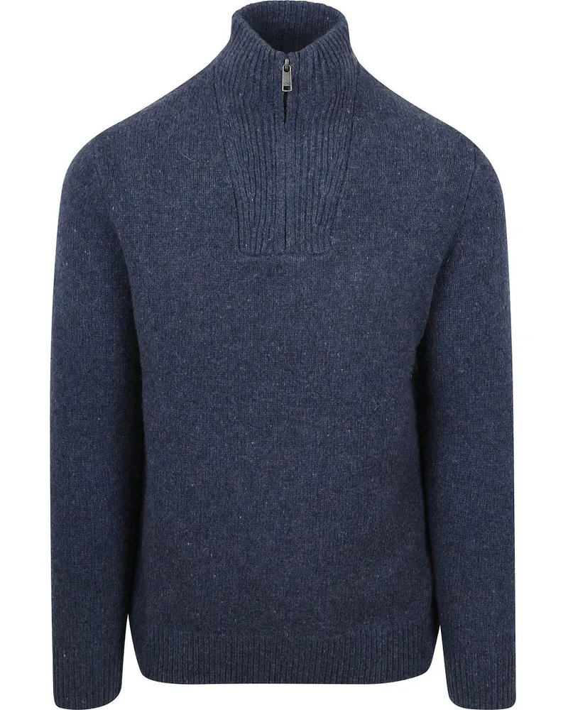 McGregor Half Zip Pullover Lammwolle Blend Navy Dunkelblau