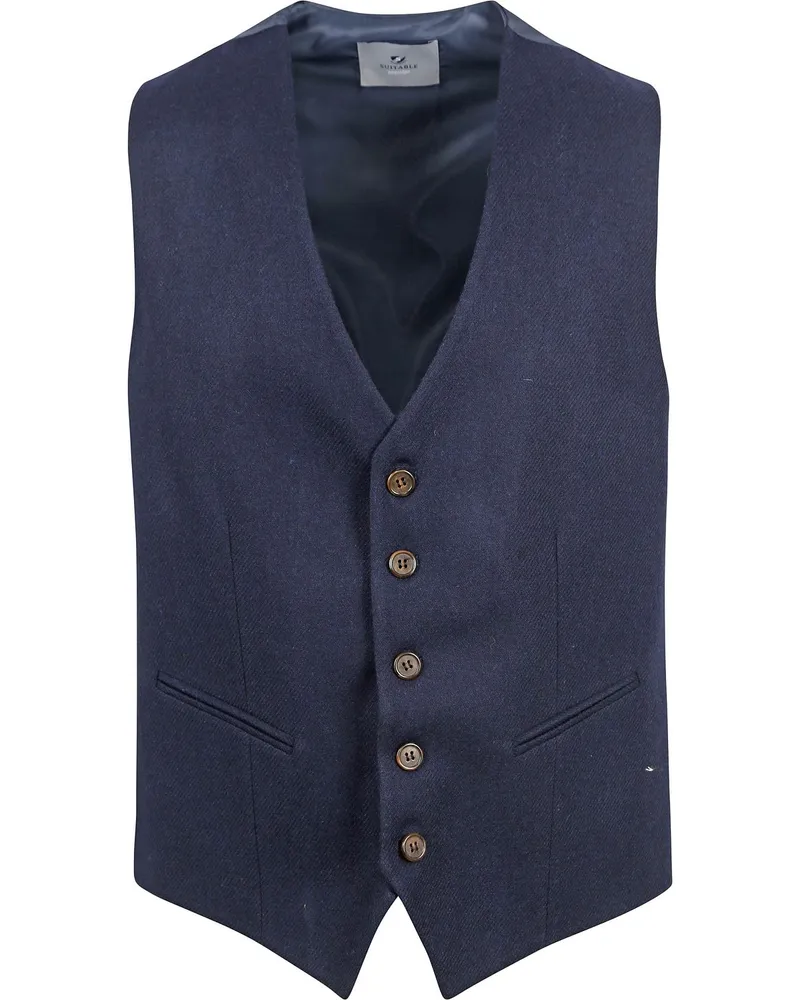 Suitable Weste Tweed Navy Dunkelblau