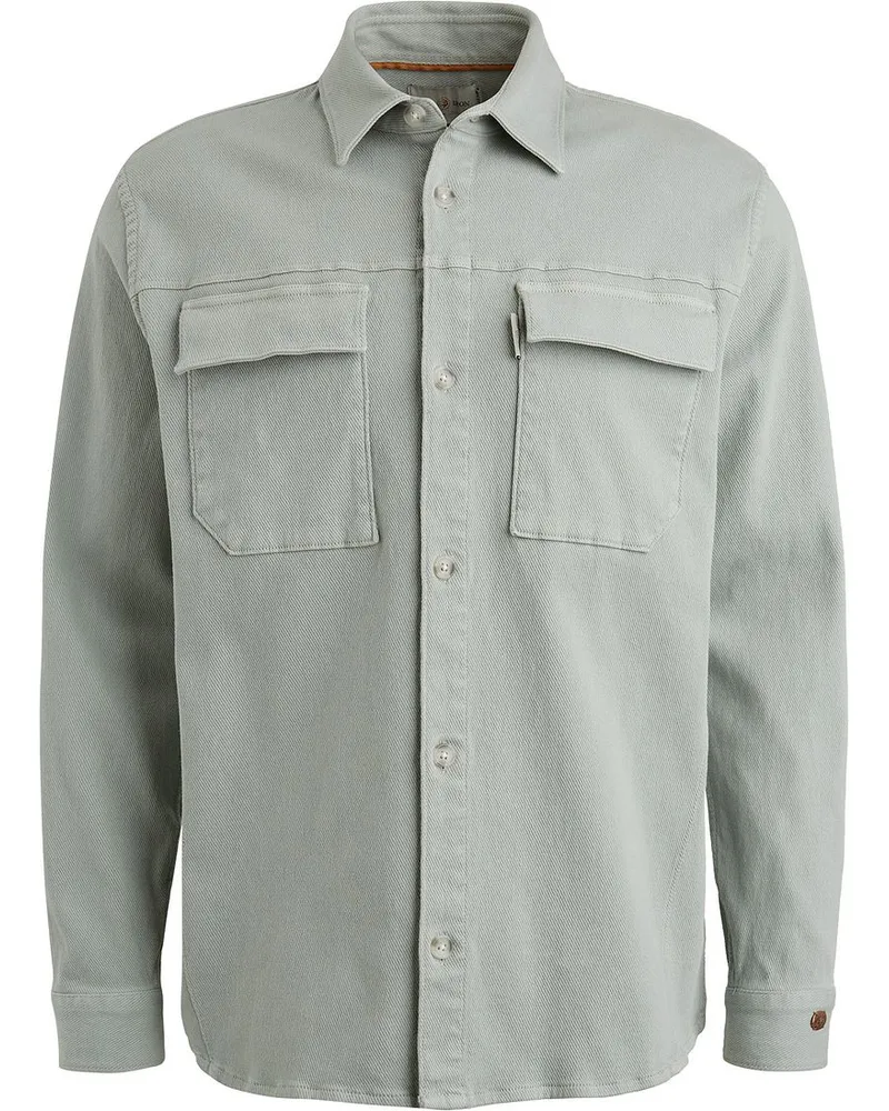 Cast Iron Overshirt Twill Grün Grün