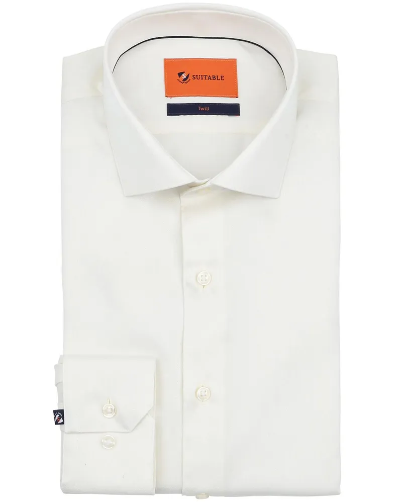 Suitable Hochzeitshemd Ecru Wollweiß