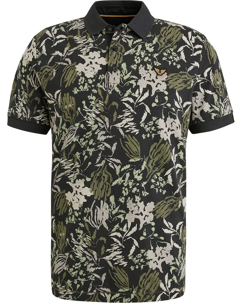 PME Legend Poloshirt Piqué Druck Navy Multicolour