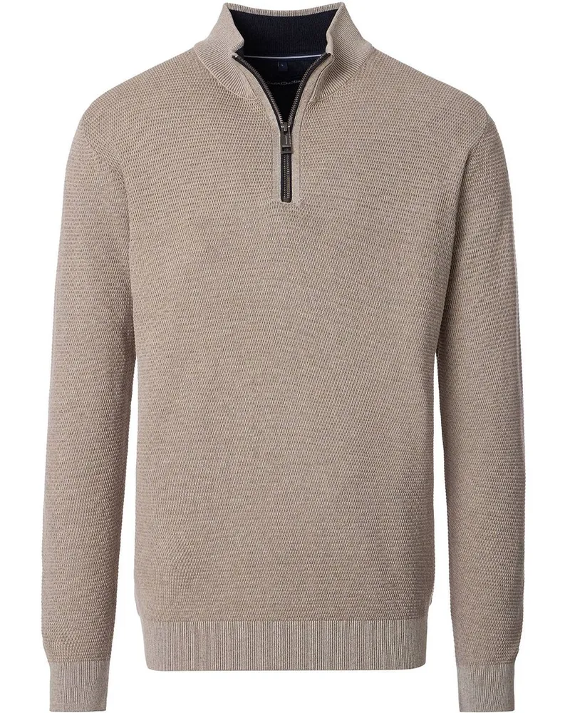 CasaModa Halfzip Pullover Structure Beige Beige