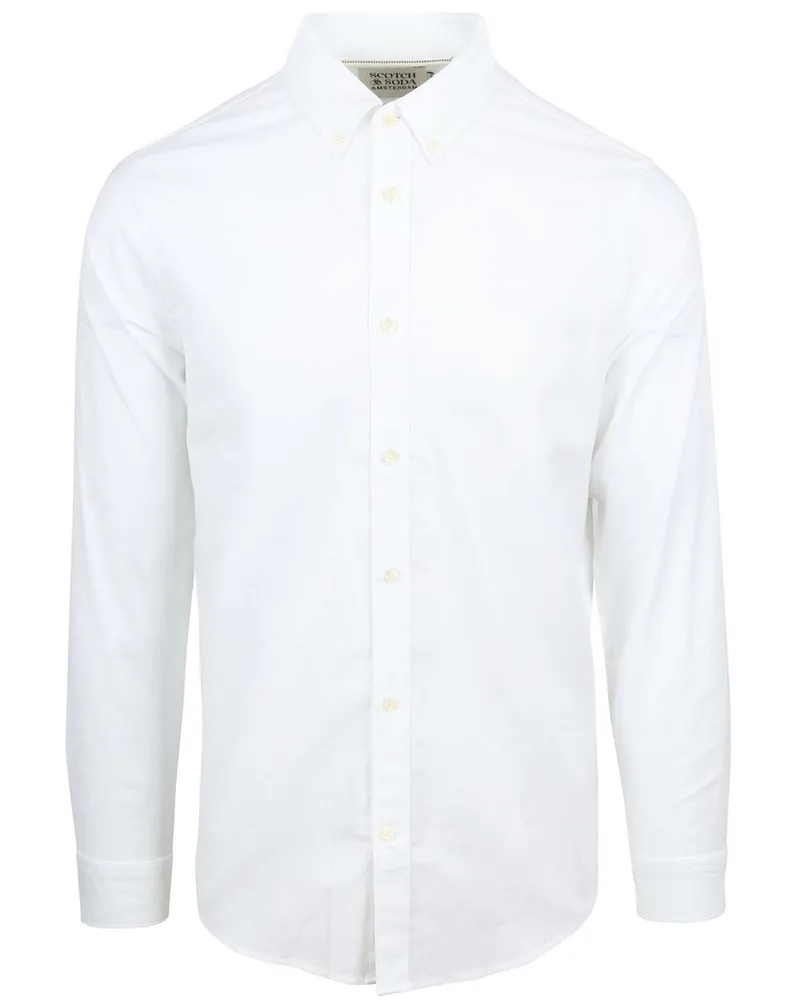 Scotch&Soda Core Oxford Hemd Weiß Weiß