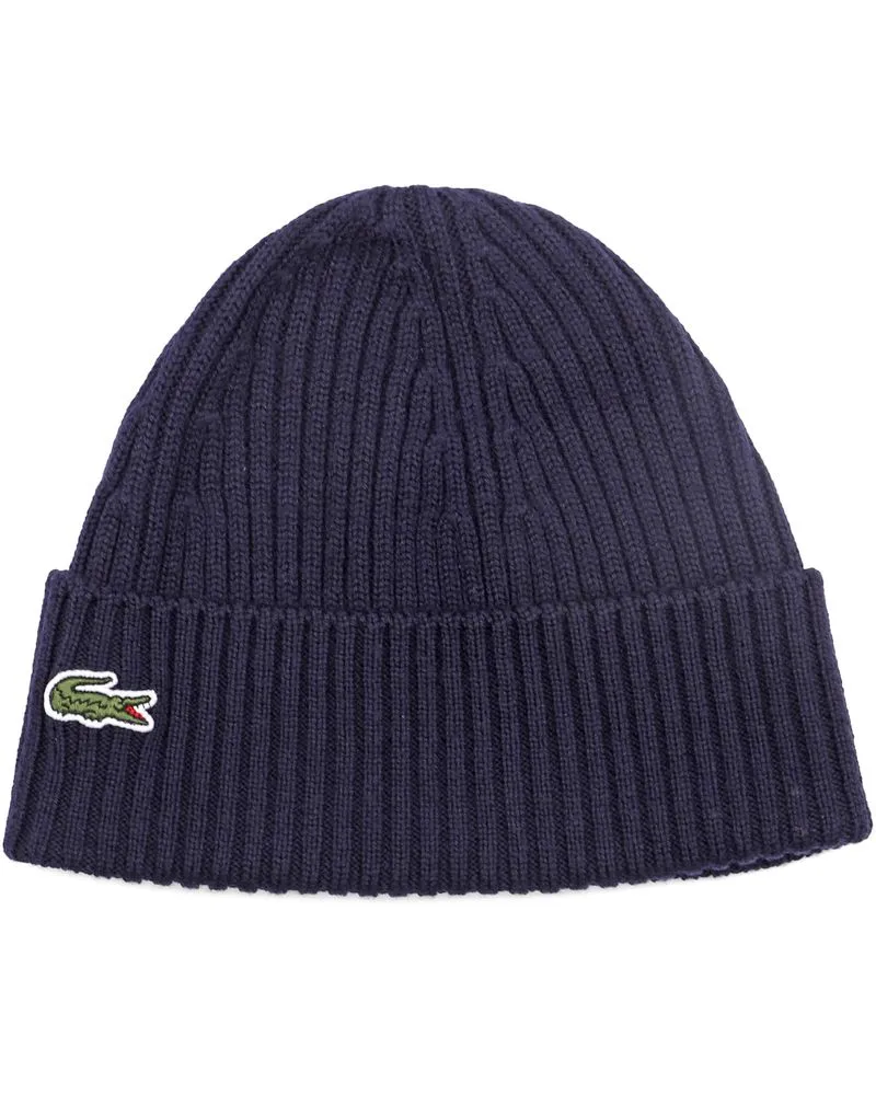 Lacoste Knitted Mütze Wolle Navy Dunkelblau