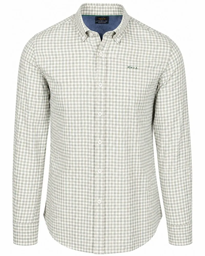 New Zealand Auckland NZA) Hemd BD Clive Twill Check Ranger Grün Grün