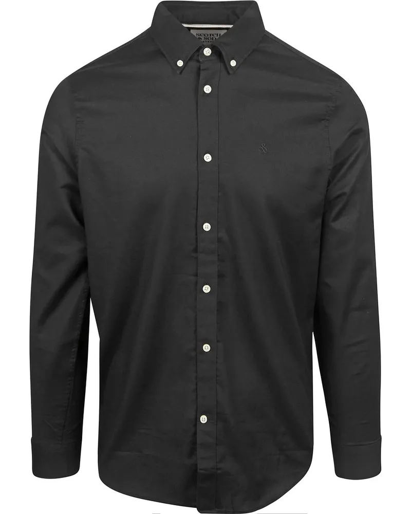 Scotch&Soda Core Oxford Hemd Schwarz Schwarz