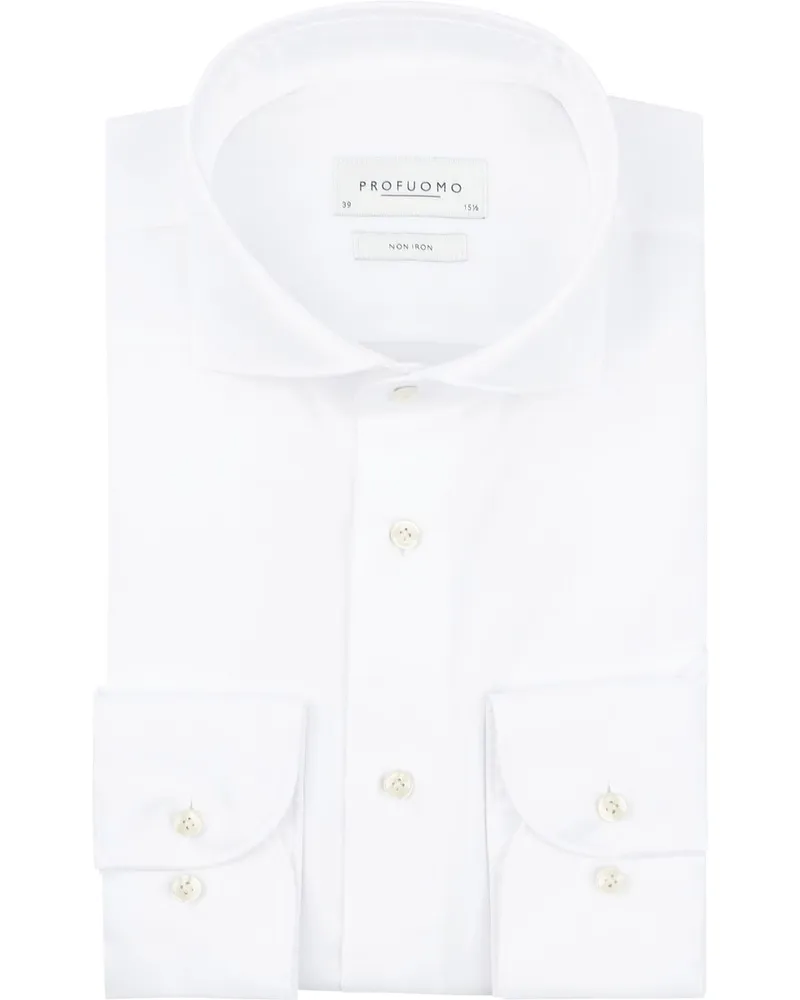 Profuomo Twill Hemd Extra Long Sleeves Weiß Weiß