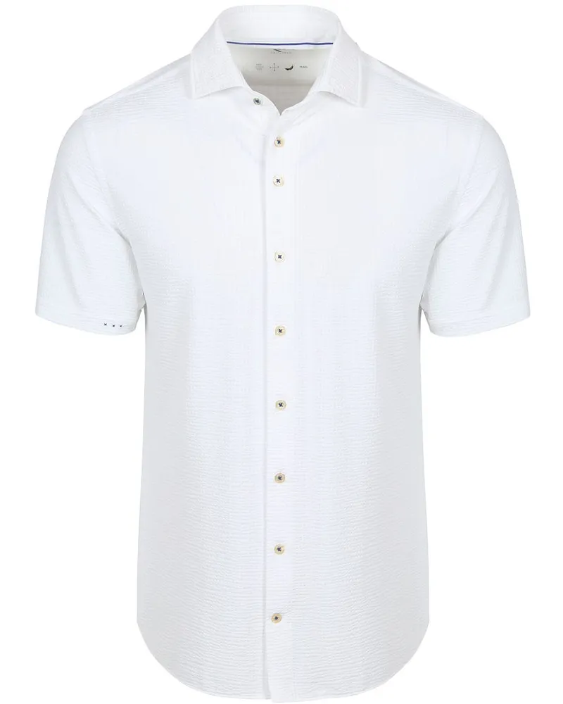 R2 Amsterdam R2 Hemd Seersucker Shortsleeve Weiß Weiß