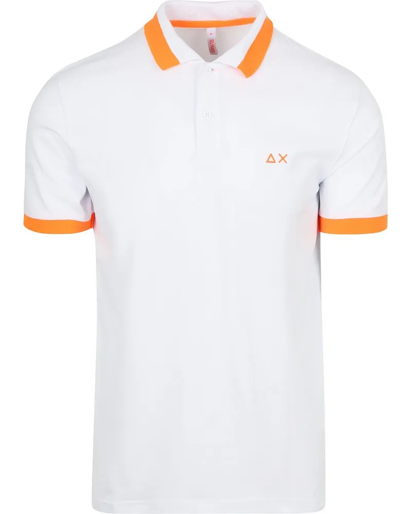 Sun68 Poloshirt Big Stripe Fluo Weiß Weiß
