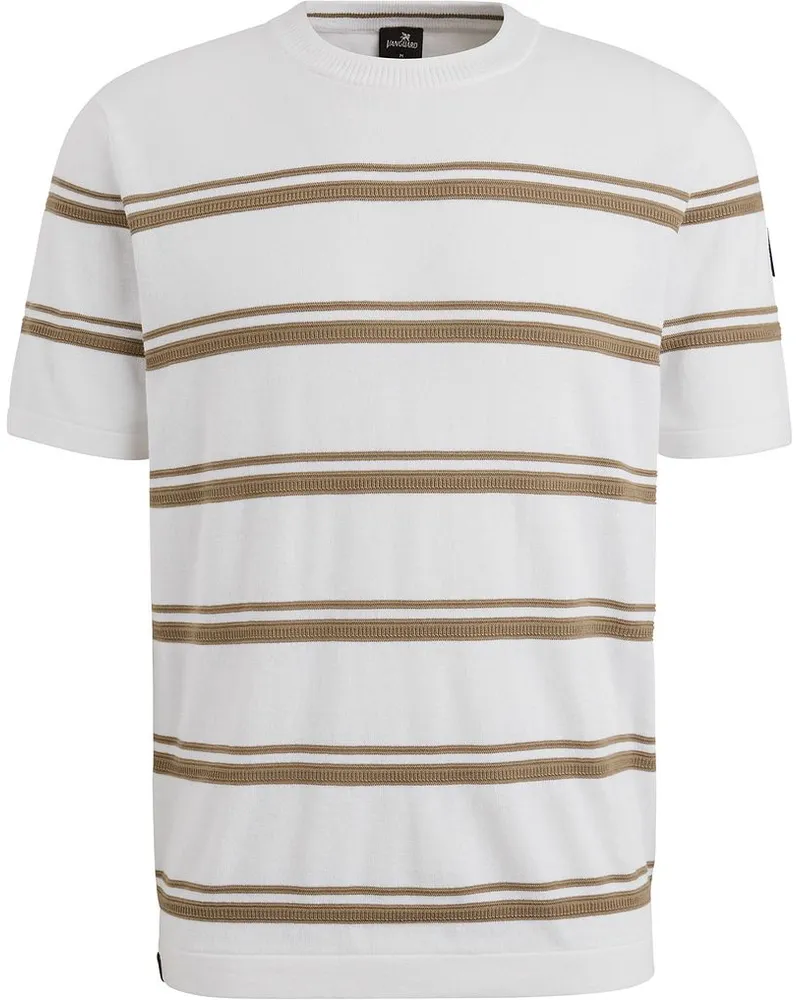 Vanguard Knitted T-Shirt Streifen Beige
