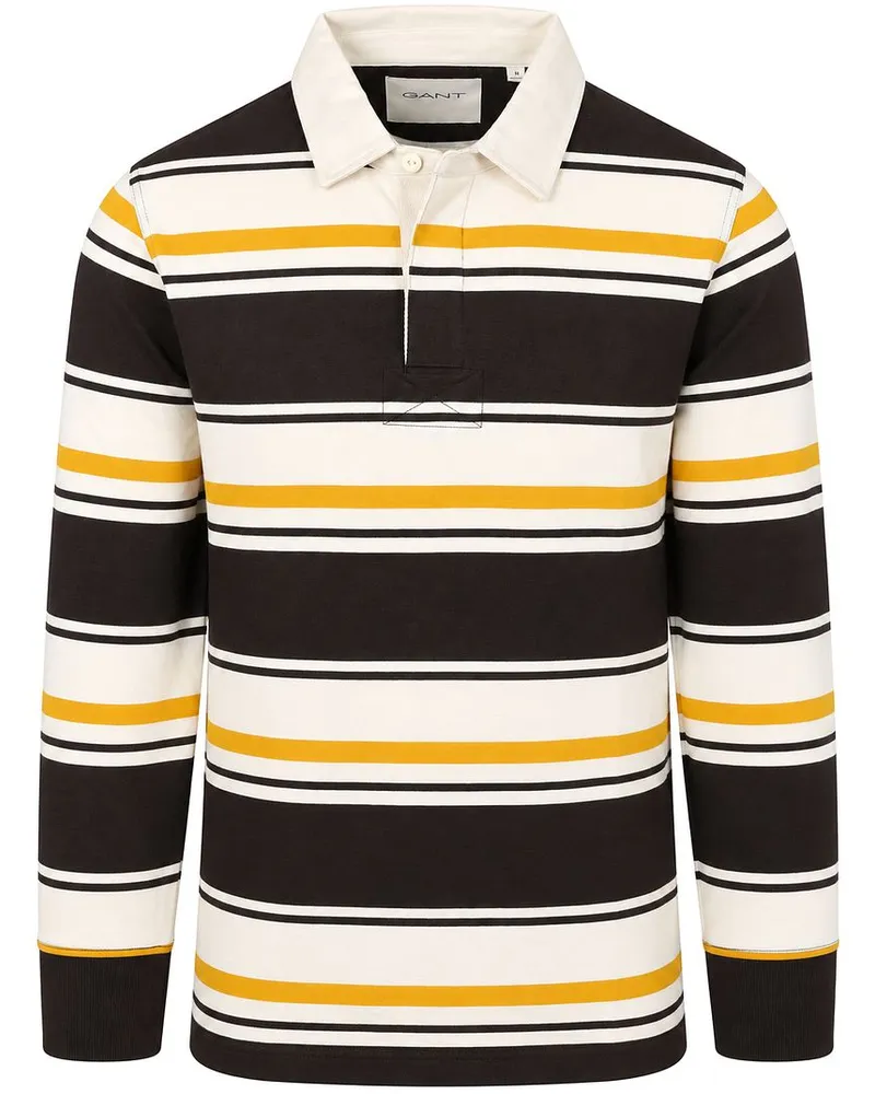 Gant Rugger Polo Streifen Brown Weiß
