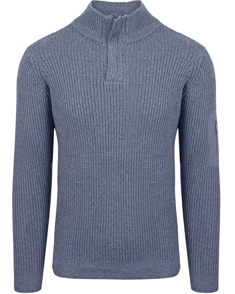 Suitable Mou Half Zip Pullover Blau Dunkelblau