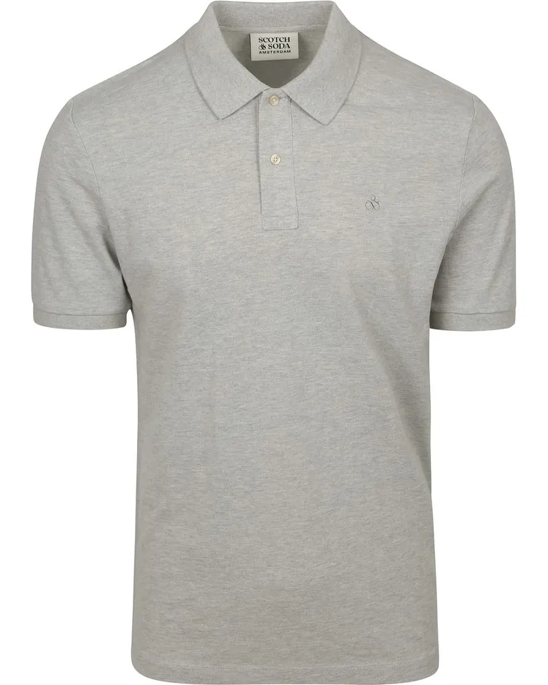 Scotch&Soda Core Piqué Poloshirt Grau Grau
